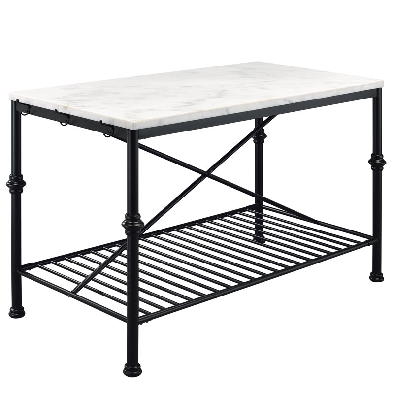 Lark Manor Allisun Marble Kitchen Island Wayfair